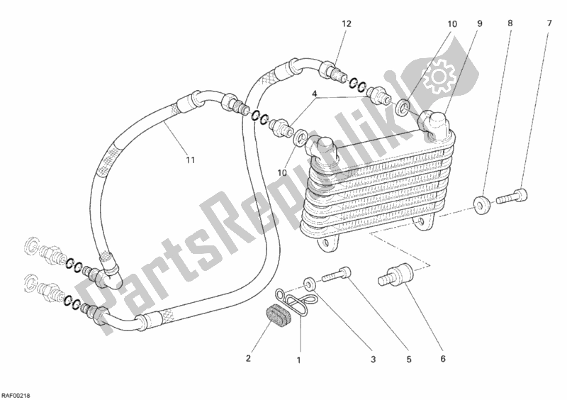 Toutes les pièces pour le Refroidisseur D'huile du Ducati Sportclassic GT 1000 USA 2007